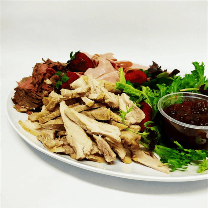 Sliced Leg Ham, Chicken & Beef Fillet with Condiments (GF, DF)