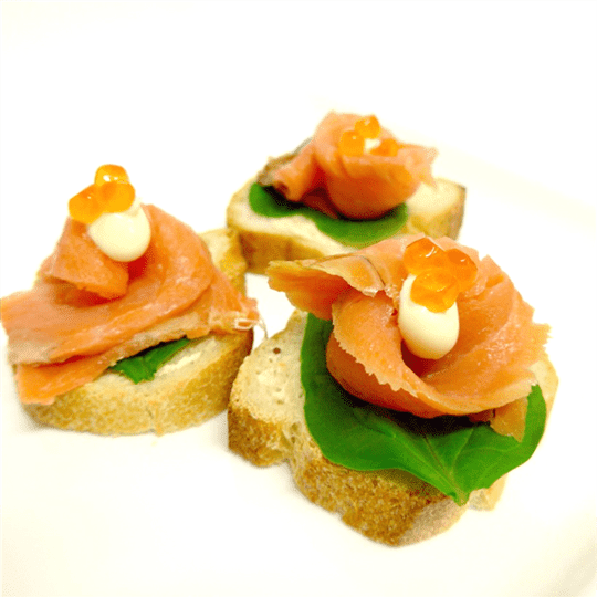 Smoked salmon on sourdough with sour cream