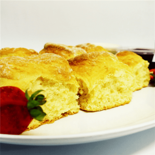 Scone (Whole) - Plain with tubs of house-made jam and cream