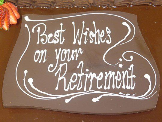 Cake Decoration - Chocolate writing on plaque
