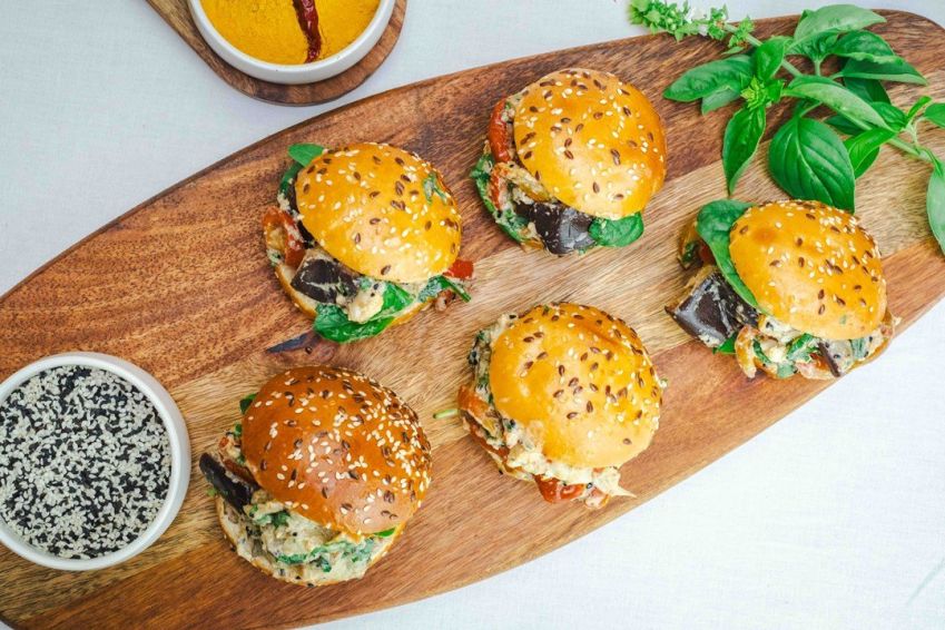 Eggplant Brioche Bun