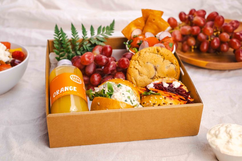 Vegetarian Brioche Bun Lunch Box