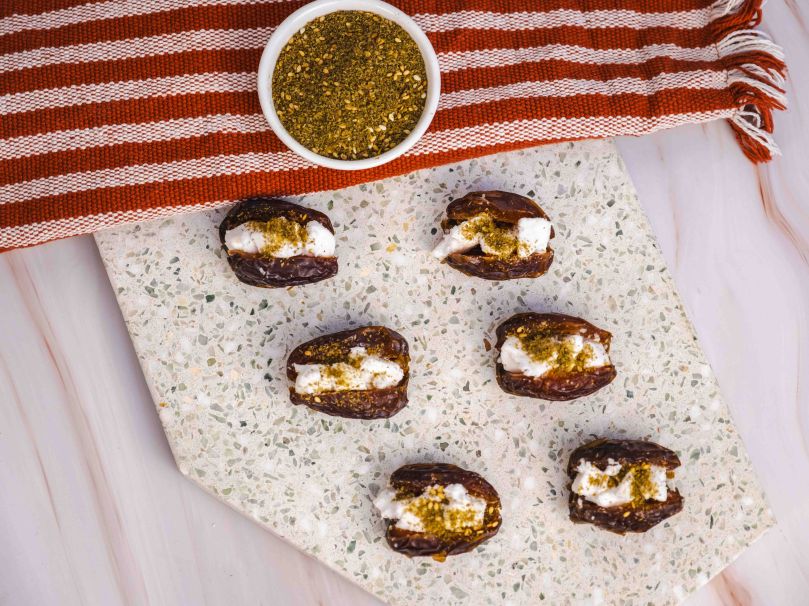 Feta & Dukkah filled dates