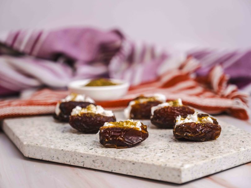 Feta & Dukkah filled dates