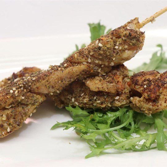 Chicken Skewer - with dukkah seasoning and grilled in a lemon herb marinade (GF) (DF)