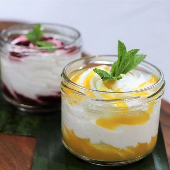 Coconut Yoghurt Cup - with fruit coulis (GF) (VEGAN)