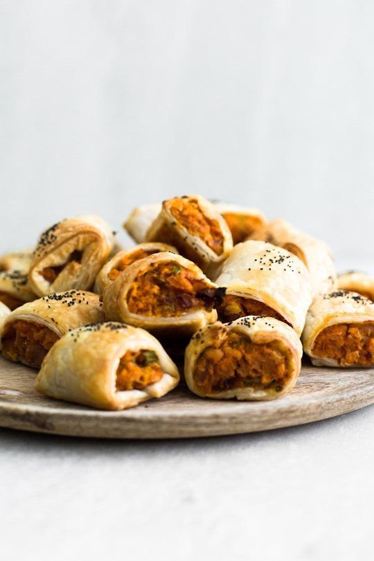 Gluten Free Vegan Moroccan Spiced Chickpea & Sweet Potato Roll with Tomato Relish (VEGAN) (GF)