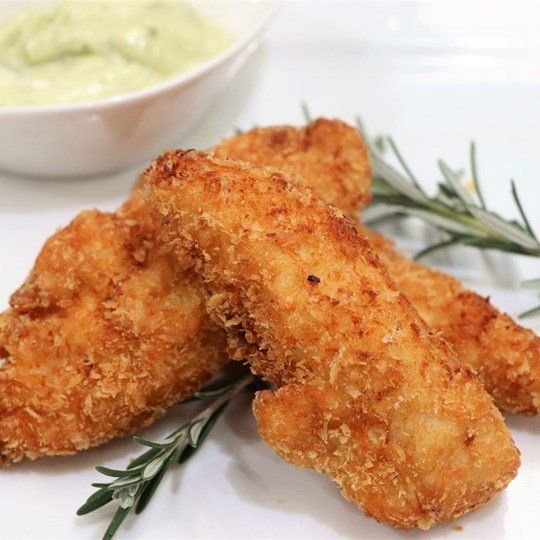 Homemade Chicken Goujon with aioli