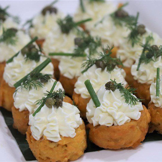 Potato Rosti with cream cheese (GF) (VEG)