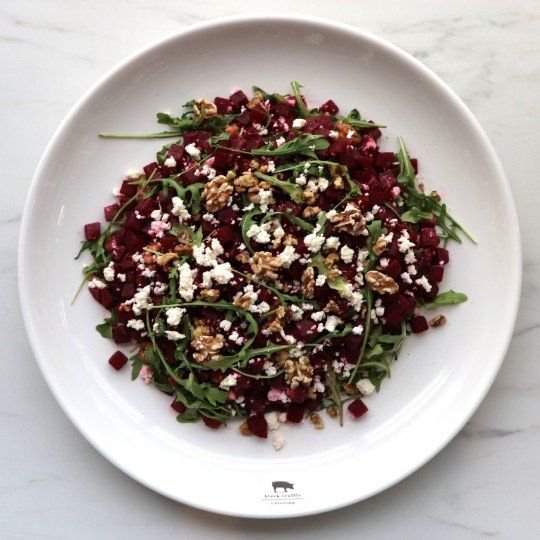 Salad - Beetroot, Rocket, Feta & Walnut Salad - Side Serve 