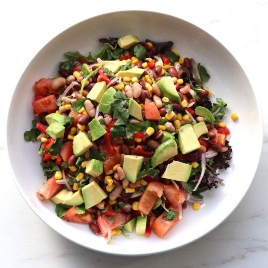 Salad - Mexican Salad w beans, corn, red peppers, coriander & avocado - Side Serve
