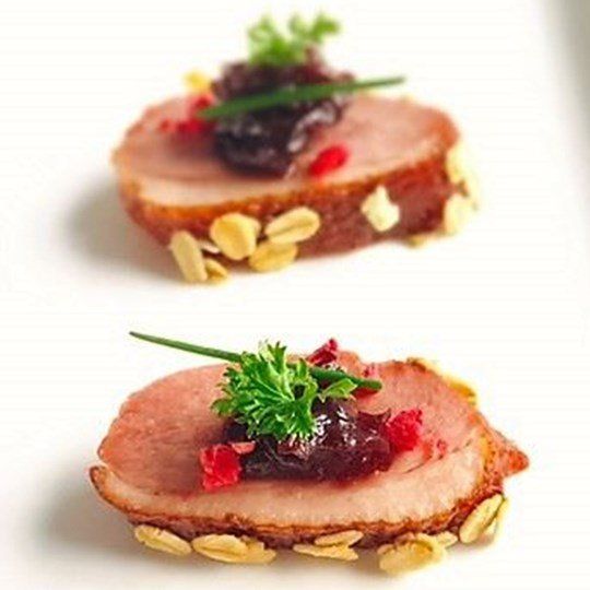 Smoked Duck with Sweet Shiraz Shallots and Toasted Oats (DF)
