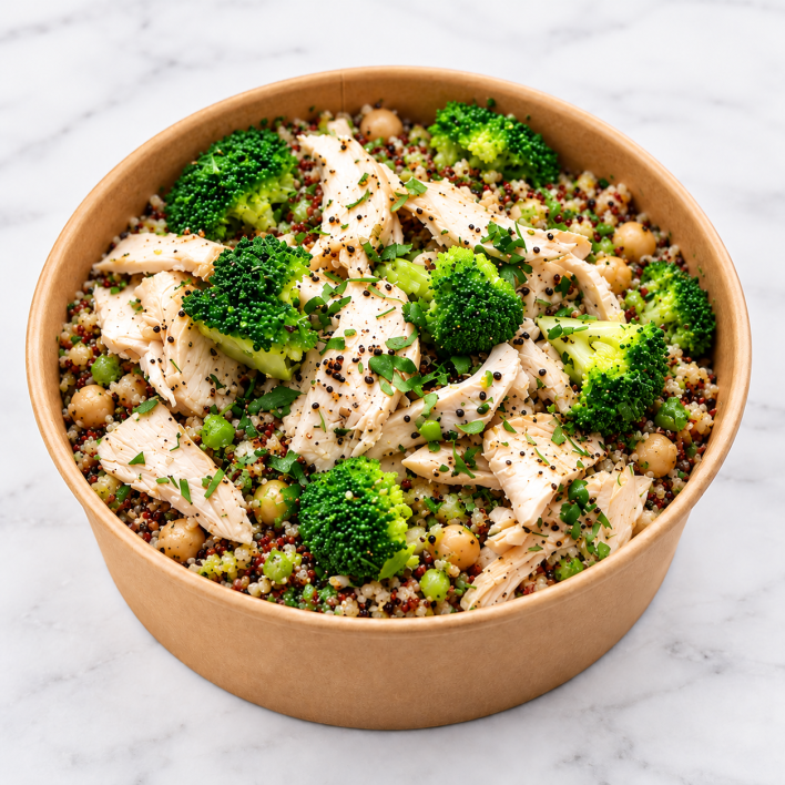 Salad - Quinoa, Chicken, Chickpea & Broccoli Salad - Main Serve (GF) (DF)