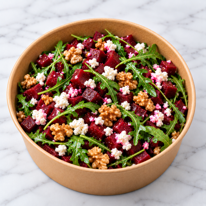Salad - Beetroot, Rocket, Feta & Walnut Salad - Main Serve