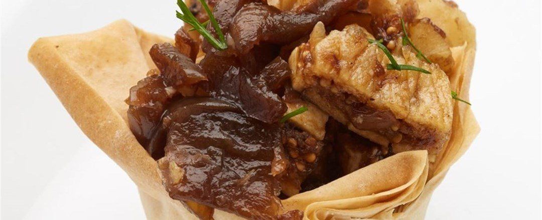 Fig and Walnut Filo Basket - VEGAN