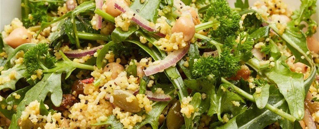 Moroccan Couscous and Chickpea Salad V