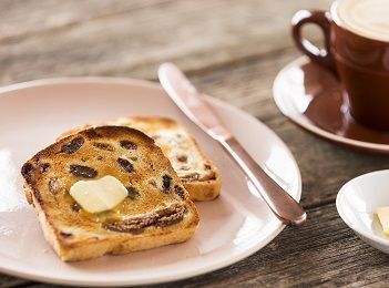 Blahnik Walnut and Raisin Loaf served with butter