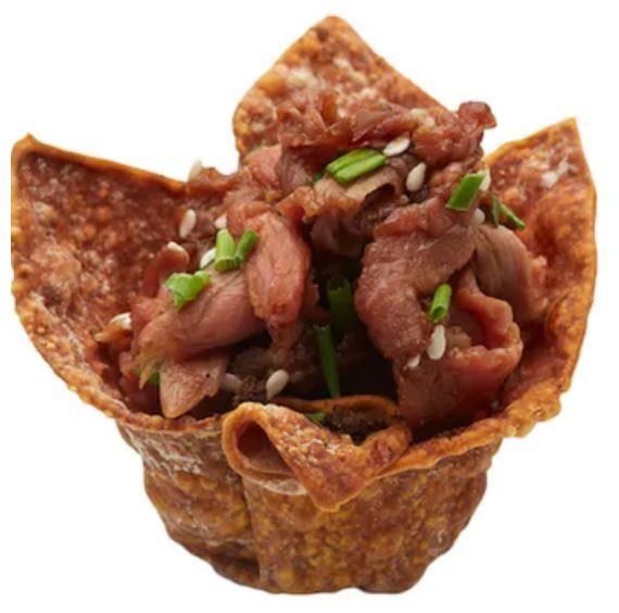 Thai Cured Beef in Crisp Won Ton Basket