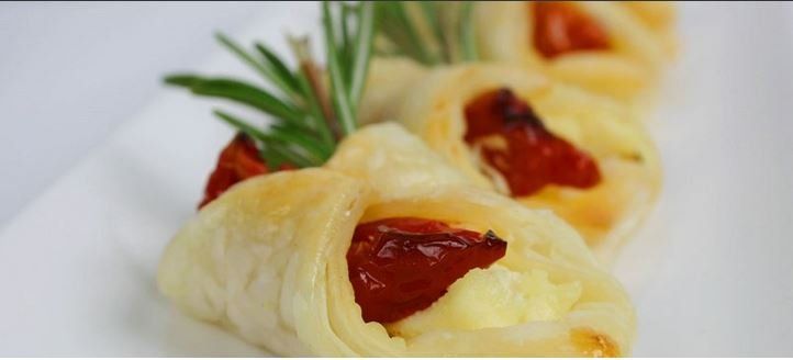 Semi Dry Tomato, Ricotta and Rosemary Tartlets V