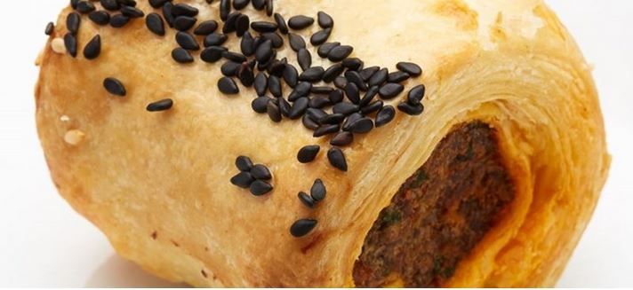 Harissa lamb sausage rolls