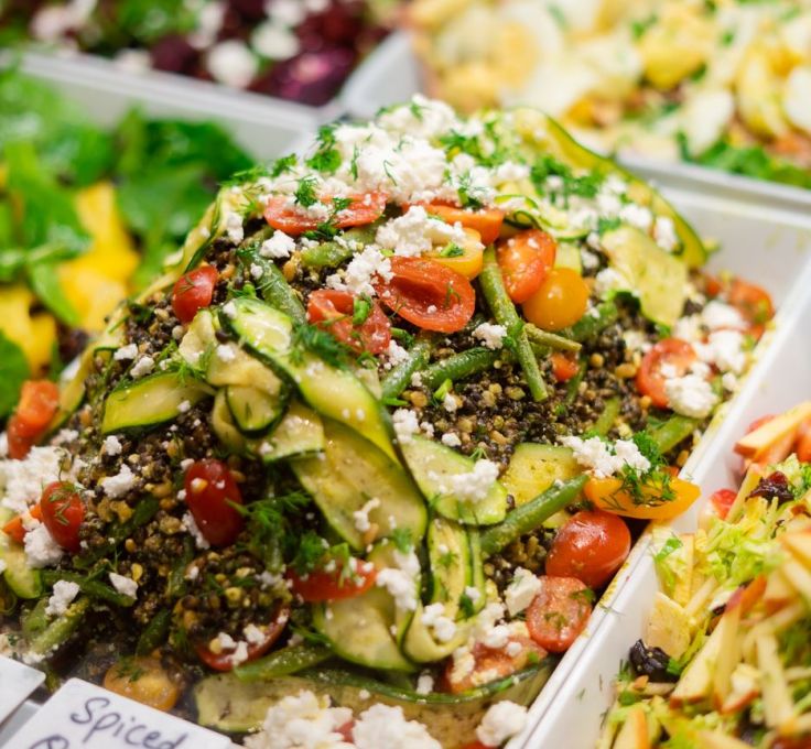 Black Barley zucchini Fetta Salad 