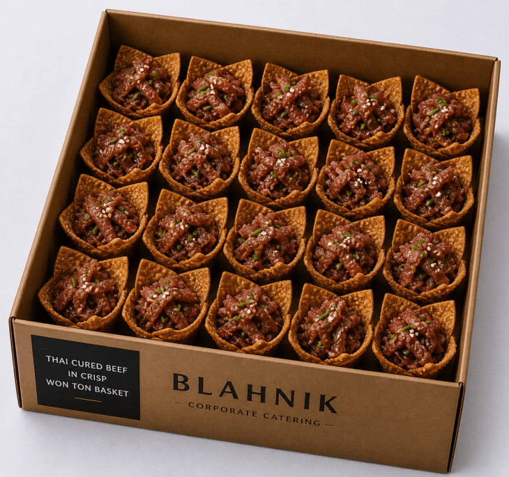 Thai Cured Beef in Crisp Won Ton Basket