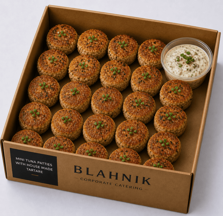 Mini tuna patties with house made tartare