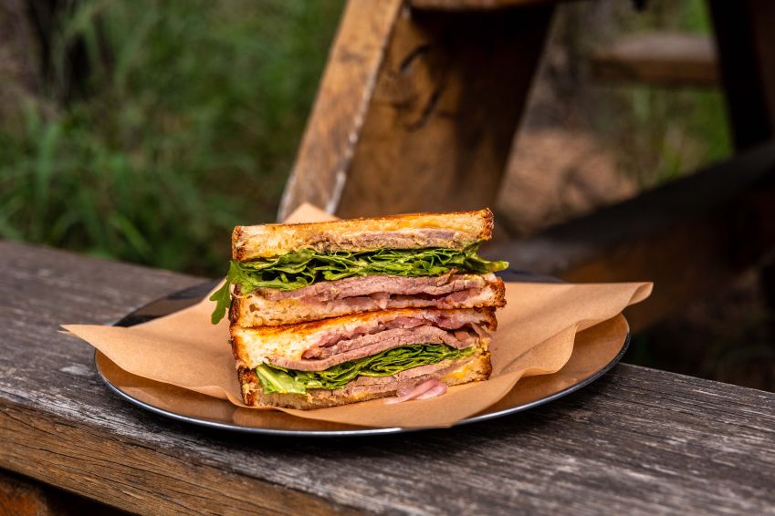 Roast Beef, Mustard Mayo and Onion Pickle Toastie