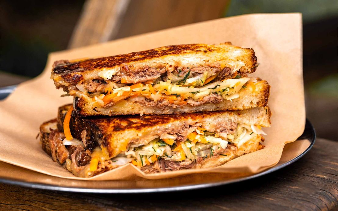 Smoked Beef Brisket and Fennel Slaw Toastie