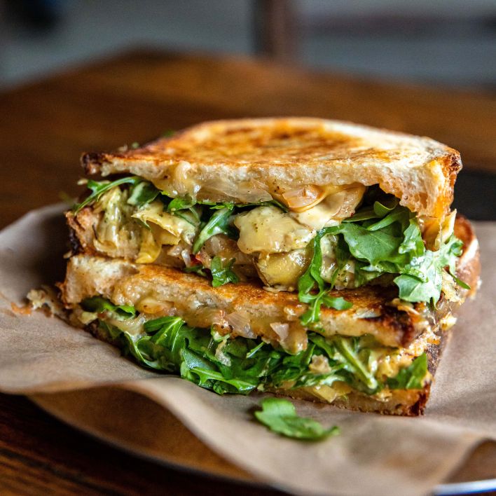 Artichoke and Pesto Mayo toastie