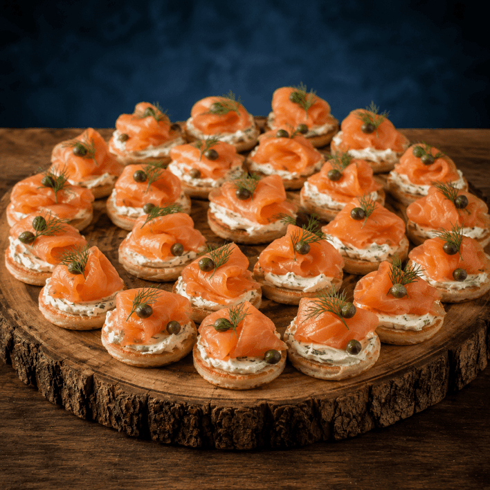 Salmon canape
