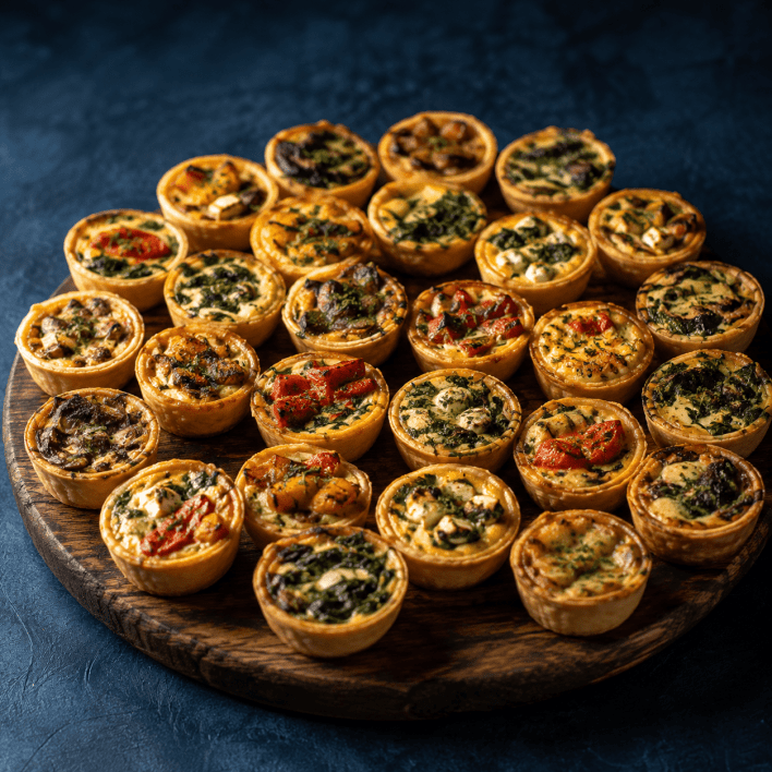 Mini quiches (vegetarian)