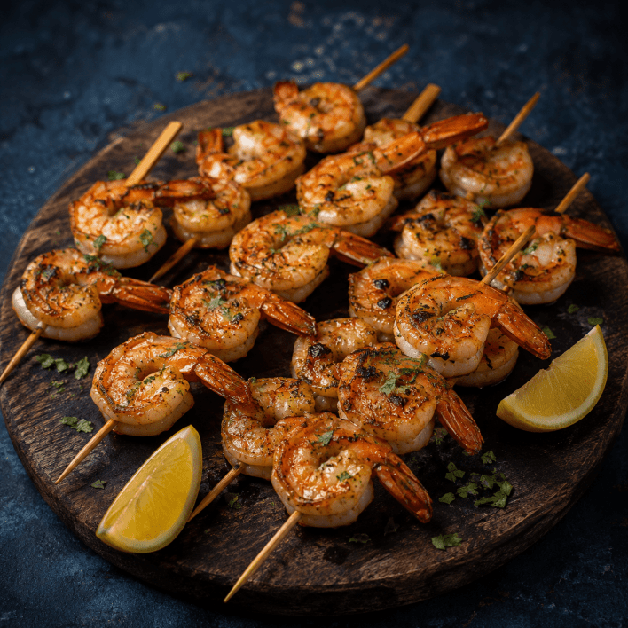 Prawn skewers