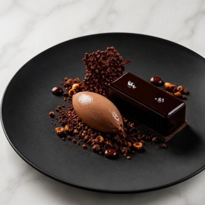 [f] Dark Chocolate Delice | hazelnut praline | espresso mousse | sea salt