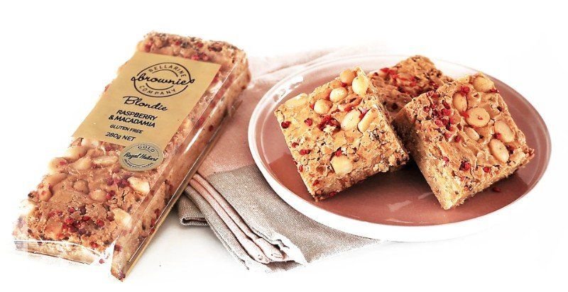 Adelia Raspberry & Macadamia Blondie (GF)