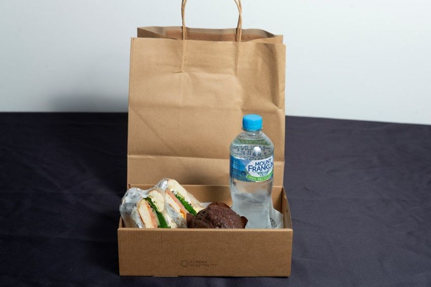 Smoked Salmon Bagel Lunch with muffin & water
