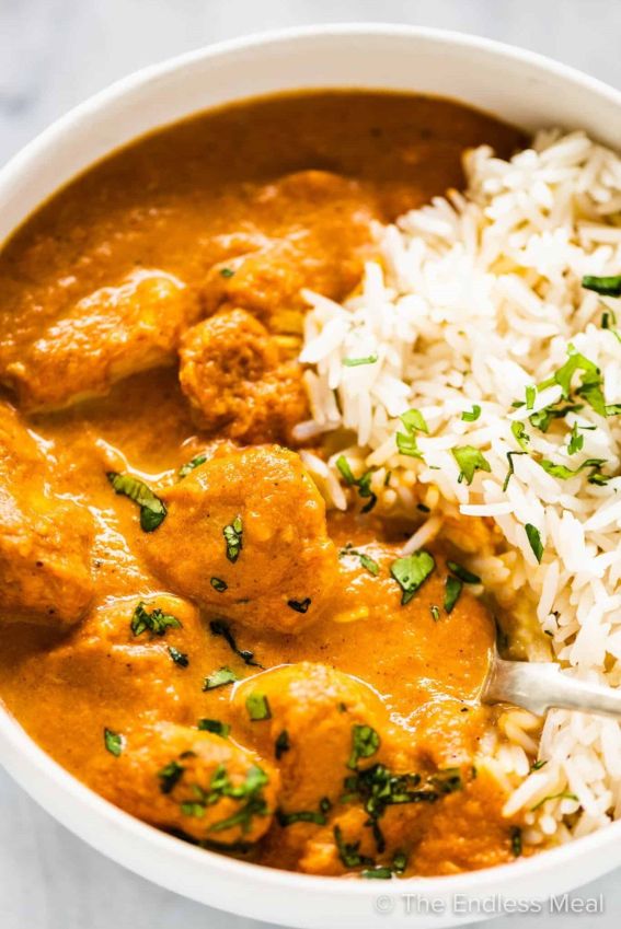 Walk 'n fork mini bowl - Butter chicken and rice