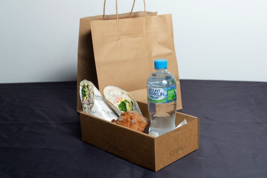 Wrap Lunch with Muffin & Water - Chicken Caesar