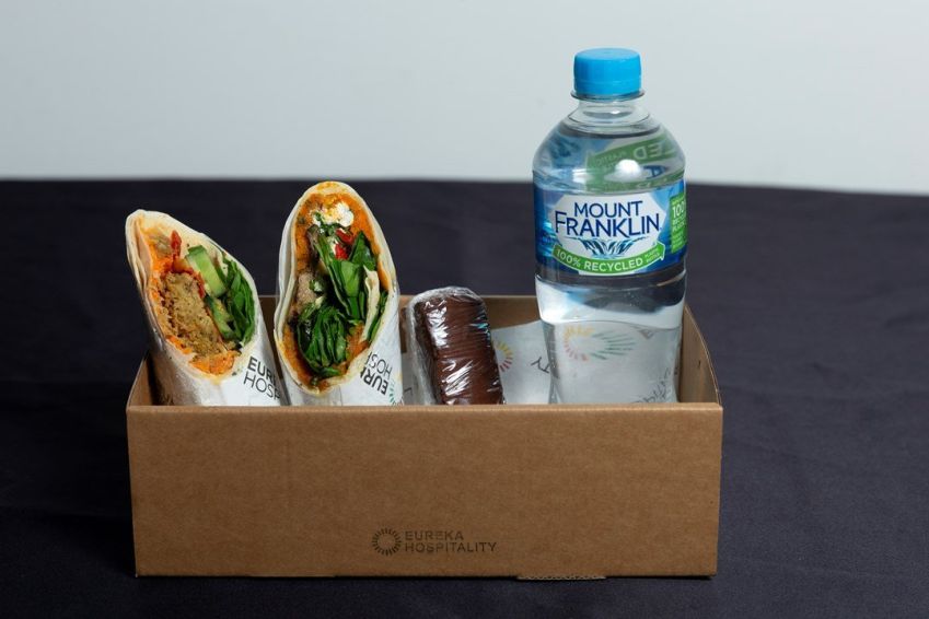 Wrap Lunch with muffin & water - Gluten Free & vegan