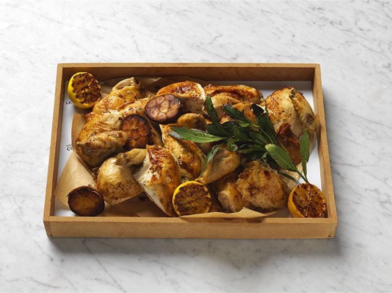 Roasted organic chicken, confit garlic and lemon (gf)