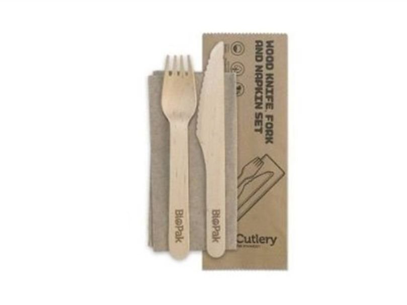 Wooden cutlery set