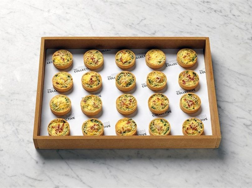 Reheat - Mini double smoked bacon and egg tarts