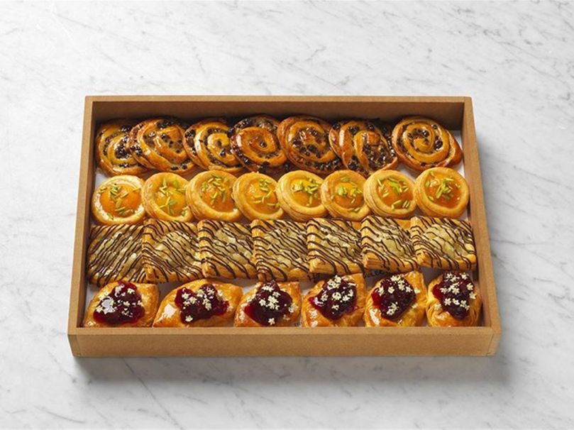Freshly baked Danish pastries