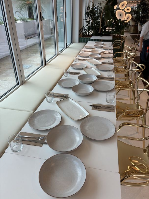 "Feed Me" Chefs shared family style platter lunch in "The Mess"