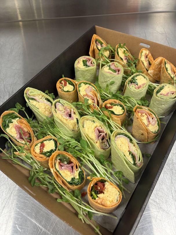 Warm breakfast toasted wrap Box