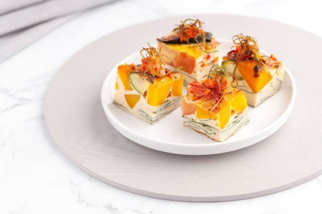 Housemade Roasted Vegetable Frittata w Tomato Relish  (Gf option)