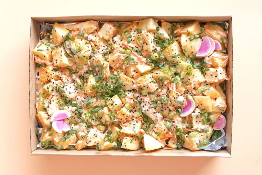 Creamy Sesame & Edamame Potato Harvest Salad