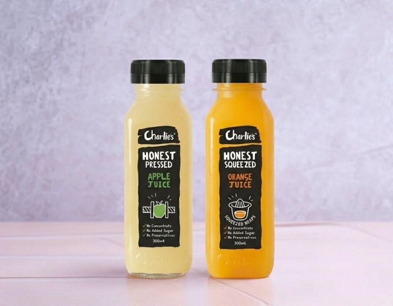 Charlie's Individual Apple / Orange Juice Bottle