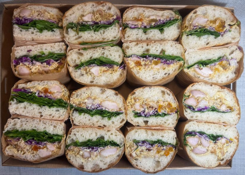 Pulled Chicken Curry Panini (8 cut in half)