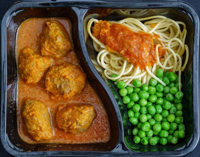 Frozen - Meatballs, mashed potato, roasted pumpkin and cabbage